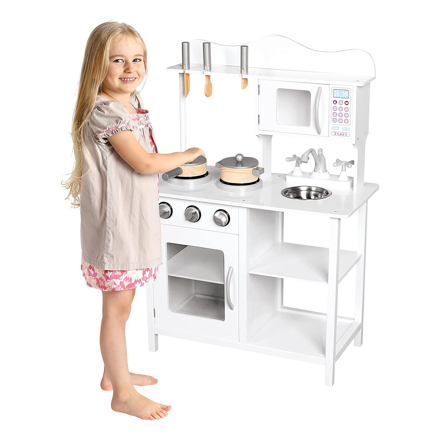 Cucina in legno per bambini GINGER HOME Rosa W10C404I