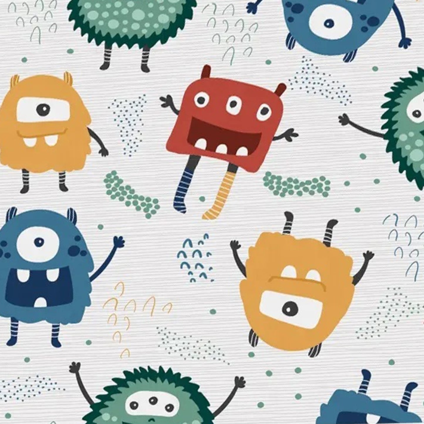 Letto per bambini GINGER HOME 140x70 cm – In legno, con protezione anticaduta, MONSTER, Per bambini dai 18 mesi in su