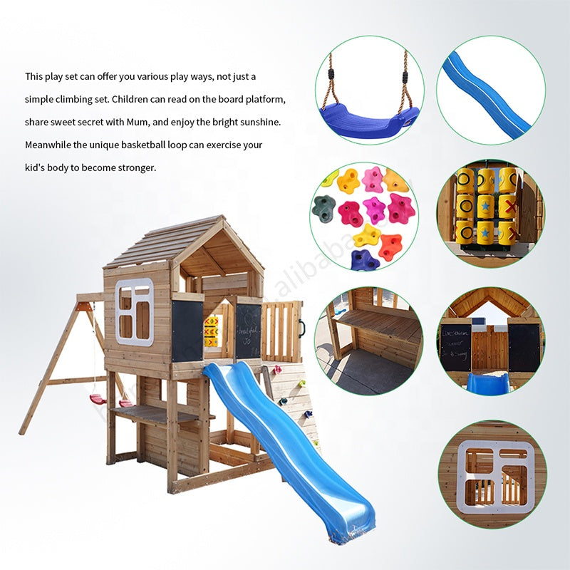 Детайли на конструкцията на детска дървена къщичка – материали и сглобки