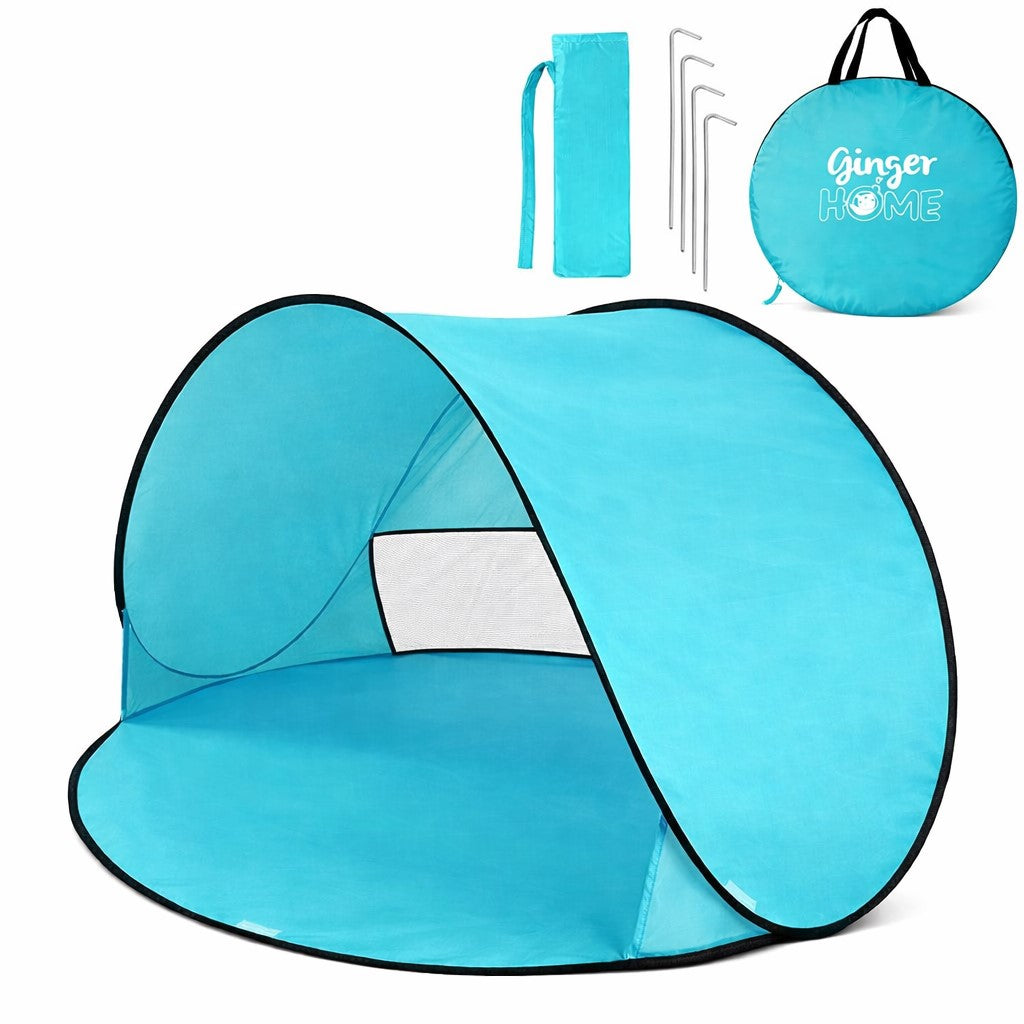 Детска pop-up тента за плаж и градина с отворен преден панел