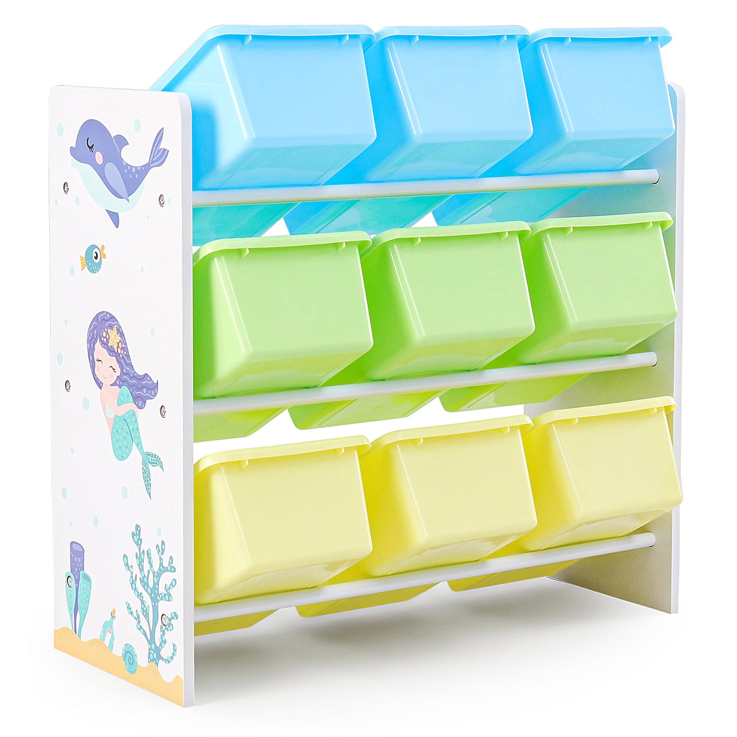 Органайзер за Играчки, Детска Етажерка, Шкаф с Кутии за Съхранение - РУСАЛКА