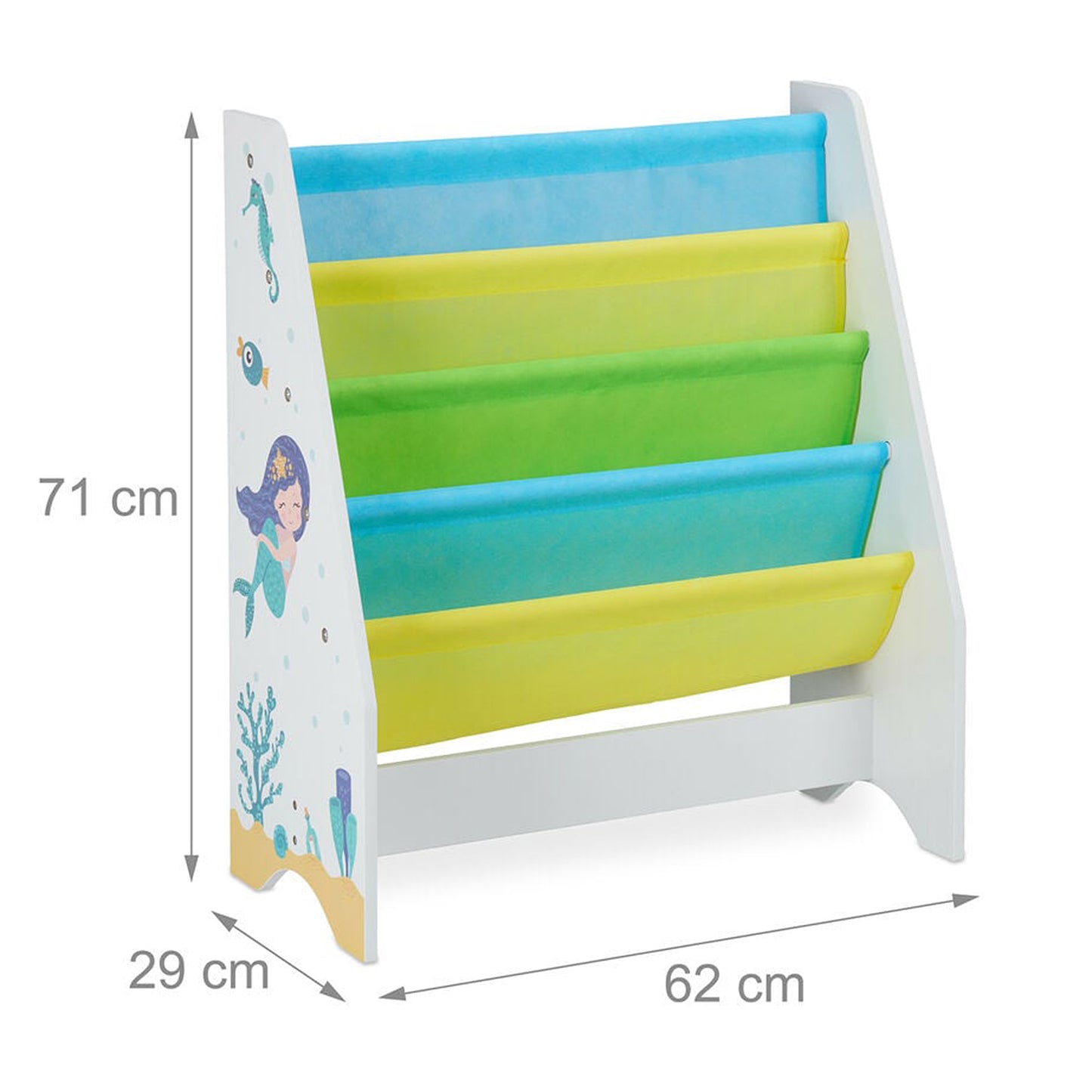Детска Етажерка за Книги, Органайзер, Секция, Библиотека за Детска Стая - РУСАЛКА