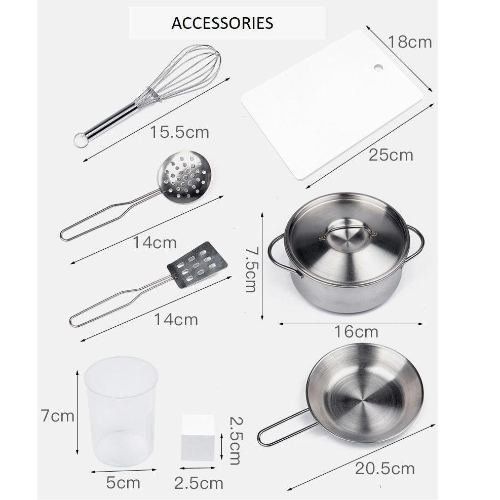 Cucina in legno per bambini GINGER HOME con suoni e luci, bianca W10C493J