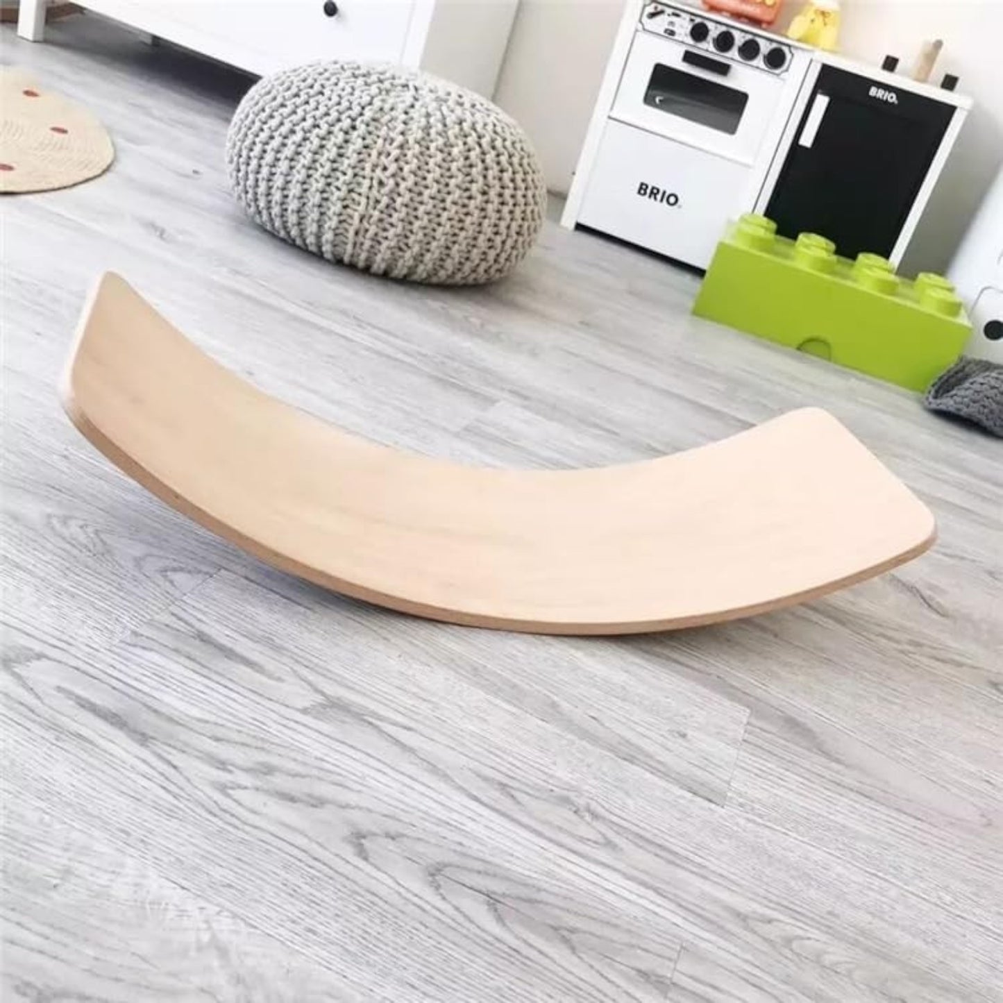 Ginger Home Balance Board in legno – Giocattolo sicuro per bambini, 82x30x15 cm