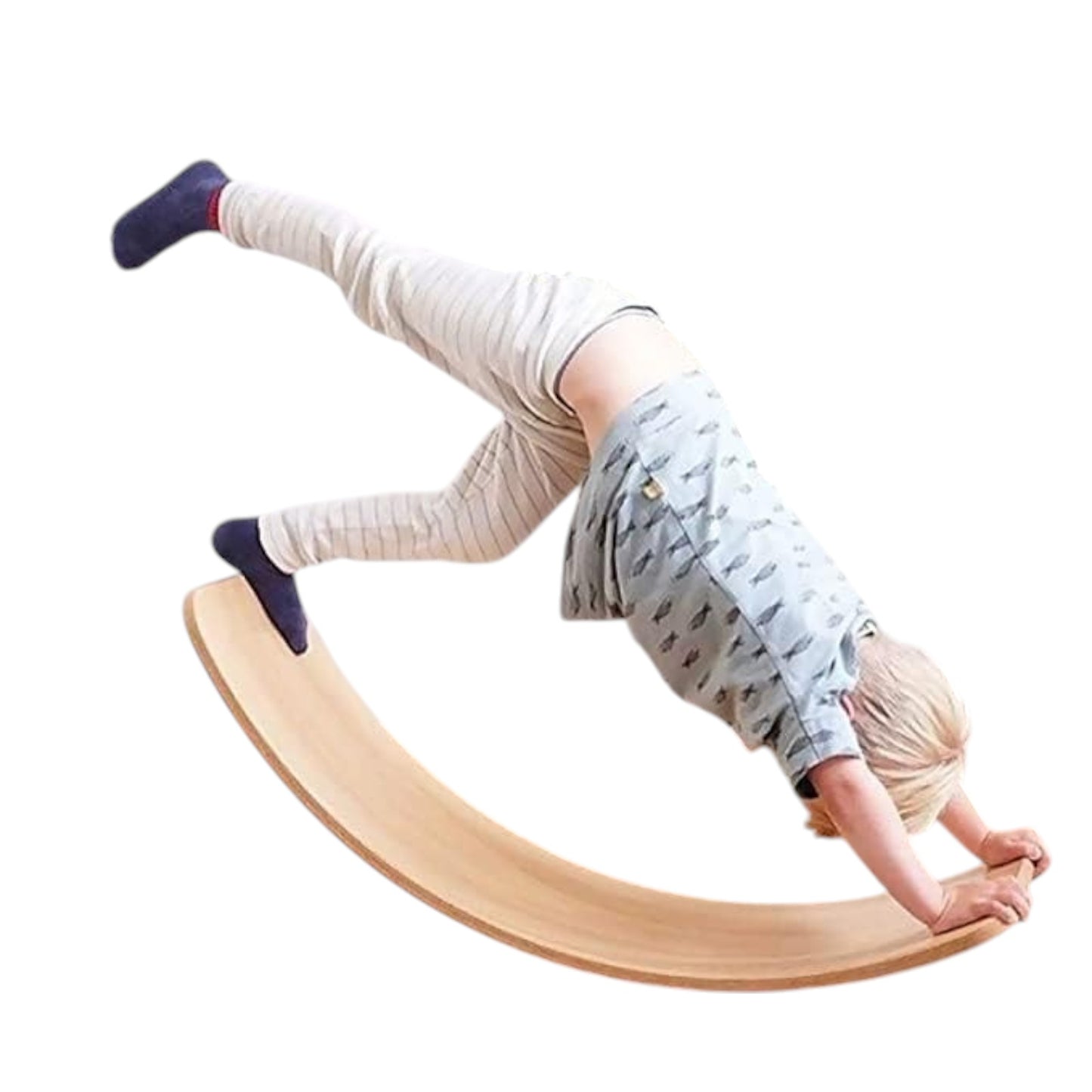 Ginger Home Balance Board in legno – Giocattolo sicuro per bambini, 82x30x15 cm