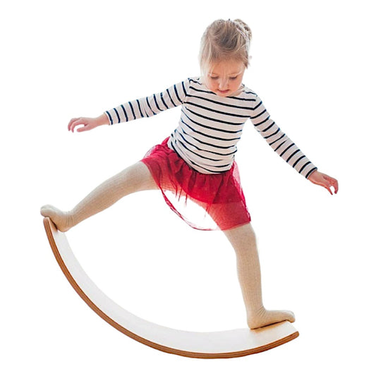 Ginger Home Balance Board in legno – Giocattolo sicuro per bambini, 82x30x15 cm