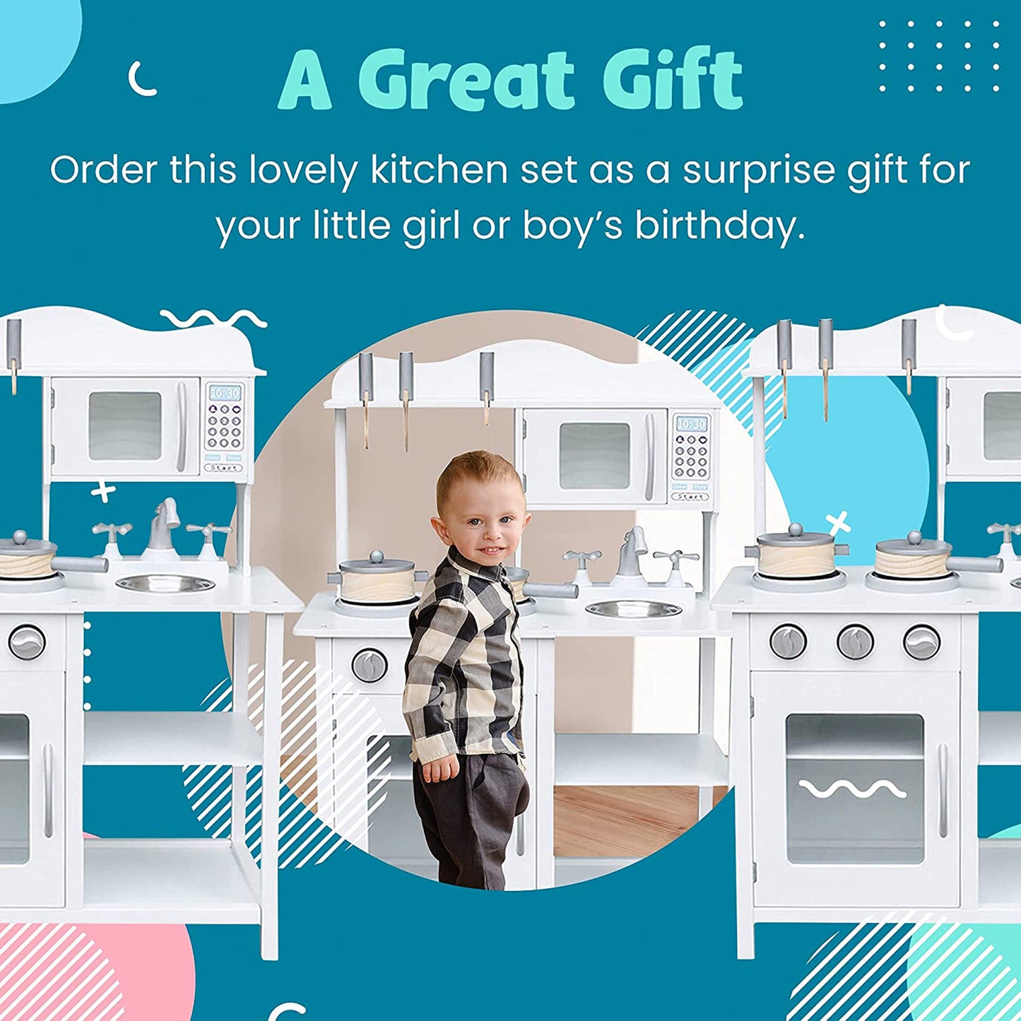 Cucina in legno per bambini GINGER HOME Bianco W10C404H