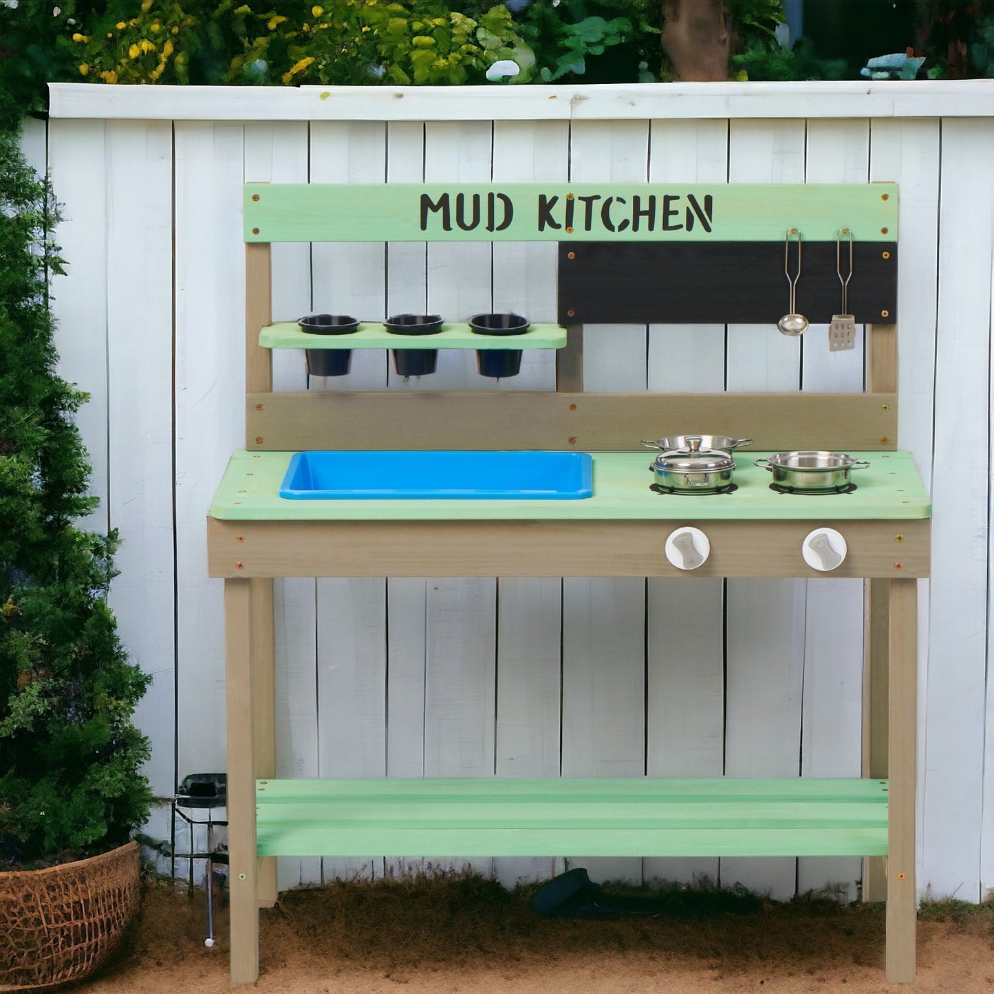 Cucina in legno per bambini GINGER HOME Garden 80x37x88 cm. 2424