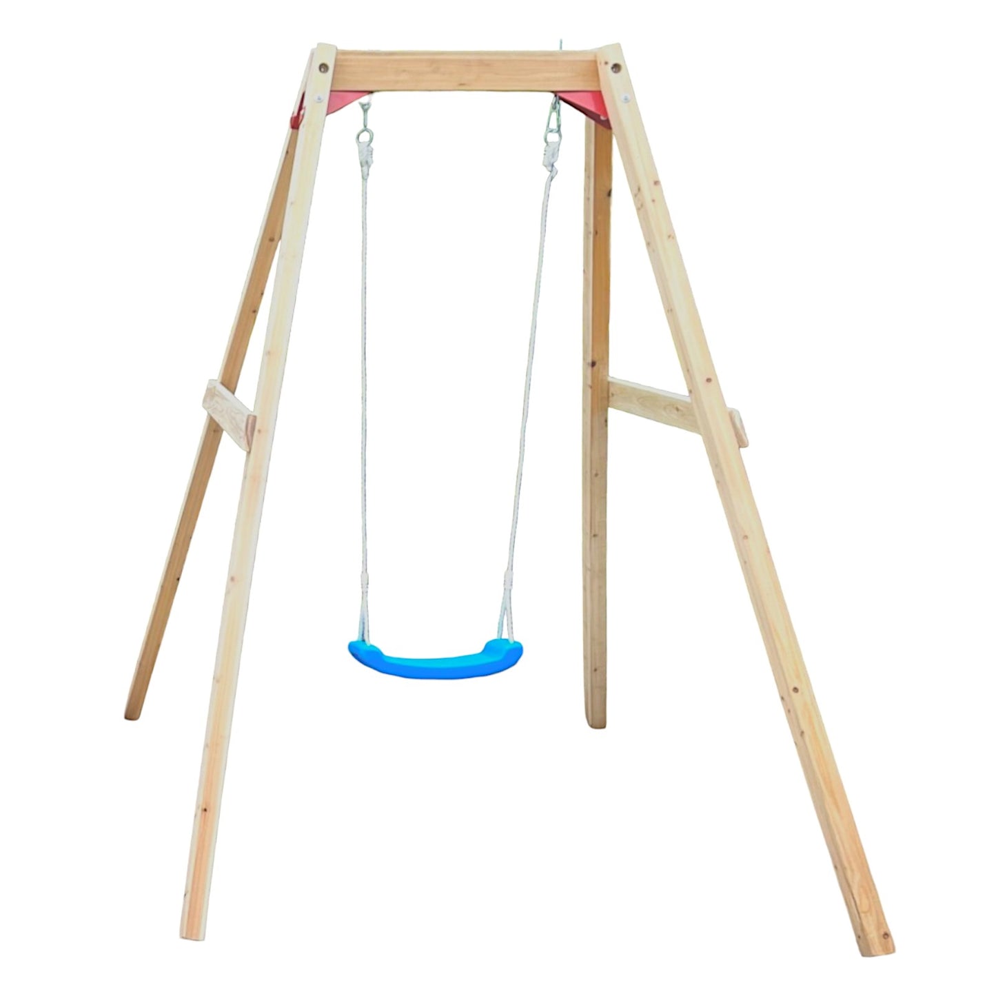 Altalena in legno per bambini GINGER HOME, 156x200x201 cm, gioco sicuro all'aperto