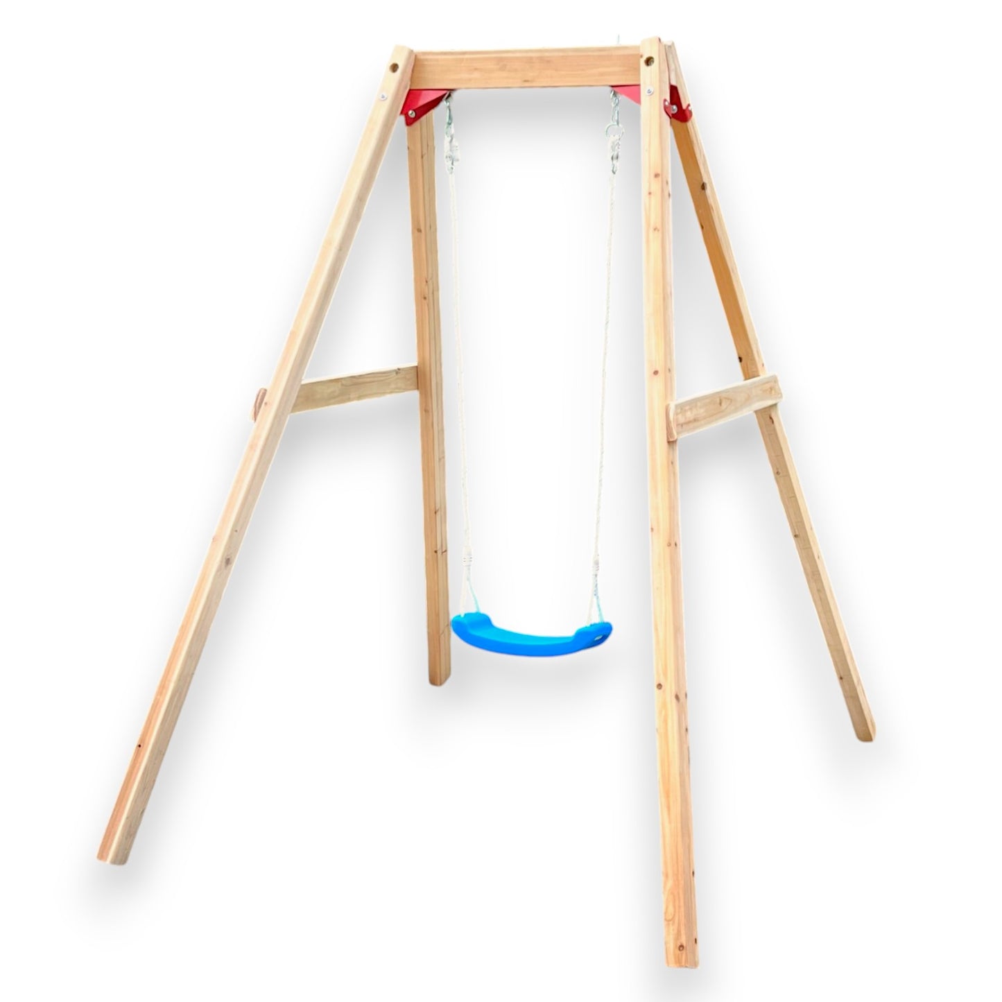 Altalena in legno per bambini GINGER HOME, 156x200x201 cm, gioco sicuro all'aperto