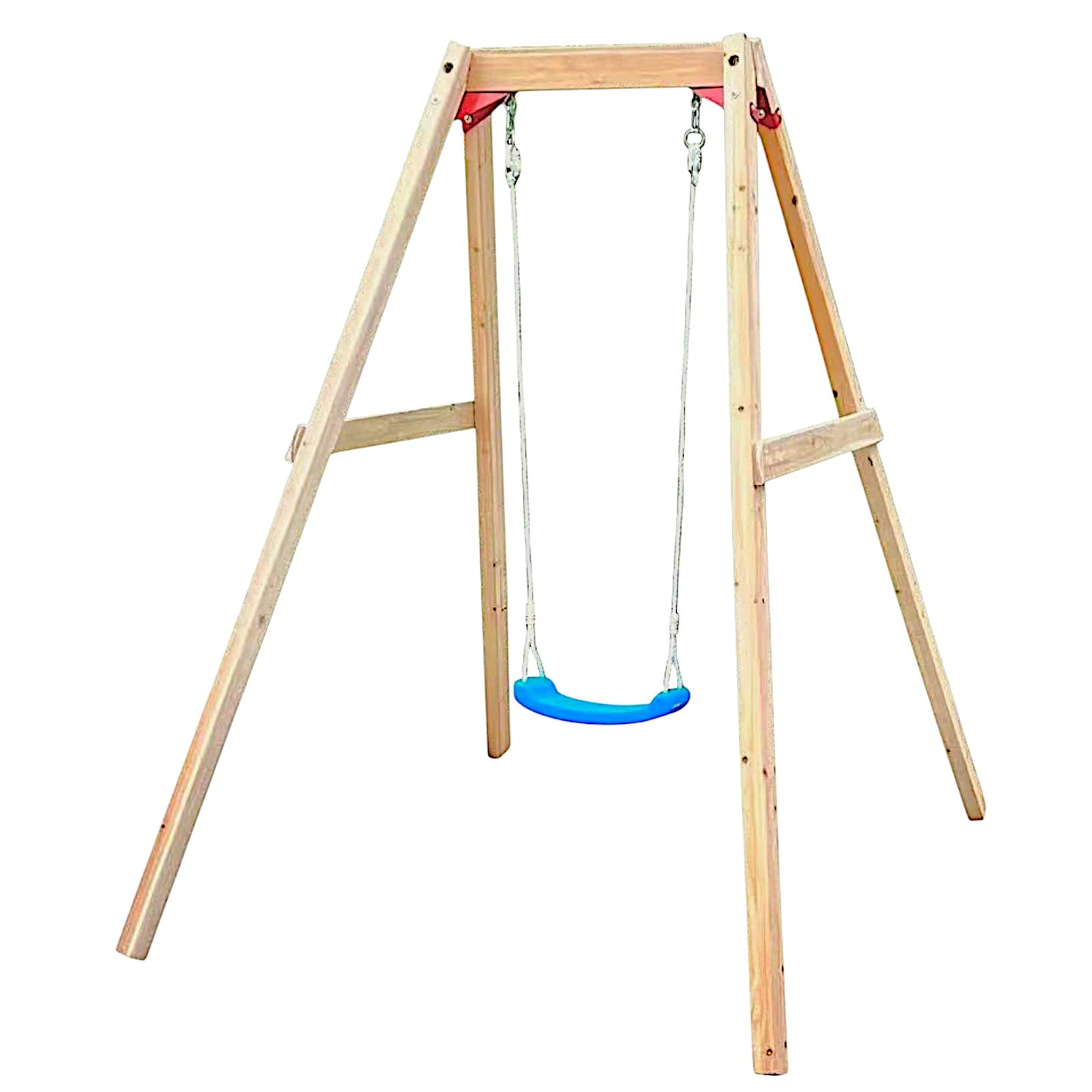 Altalena in legno per bambini GINGER HOME, 156x200x201 cm, gioco sicuro all'aperto