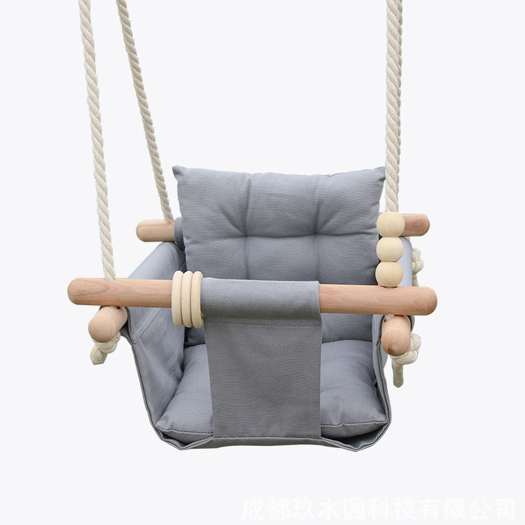 Преден изглед на детска дървена люлка GINGER HOME Scandi