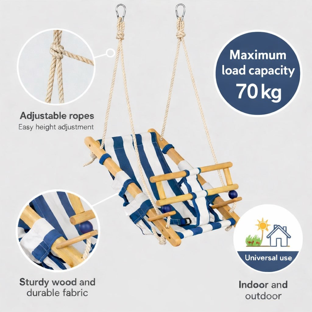 Детска дървена люлка тип шезлонг GINGER HOME – основни предимства и функции