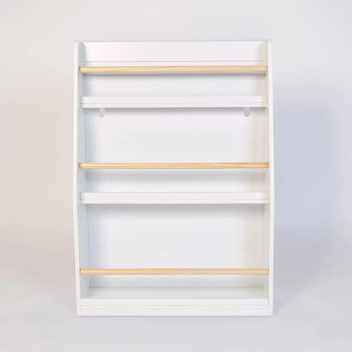 Детска Етажерка GINGER HOME, Дървен Органайзер за Книжки и Играчки, Бял Цвят, за Уютната Детска Стая