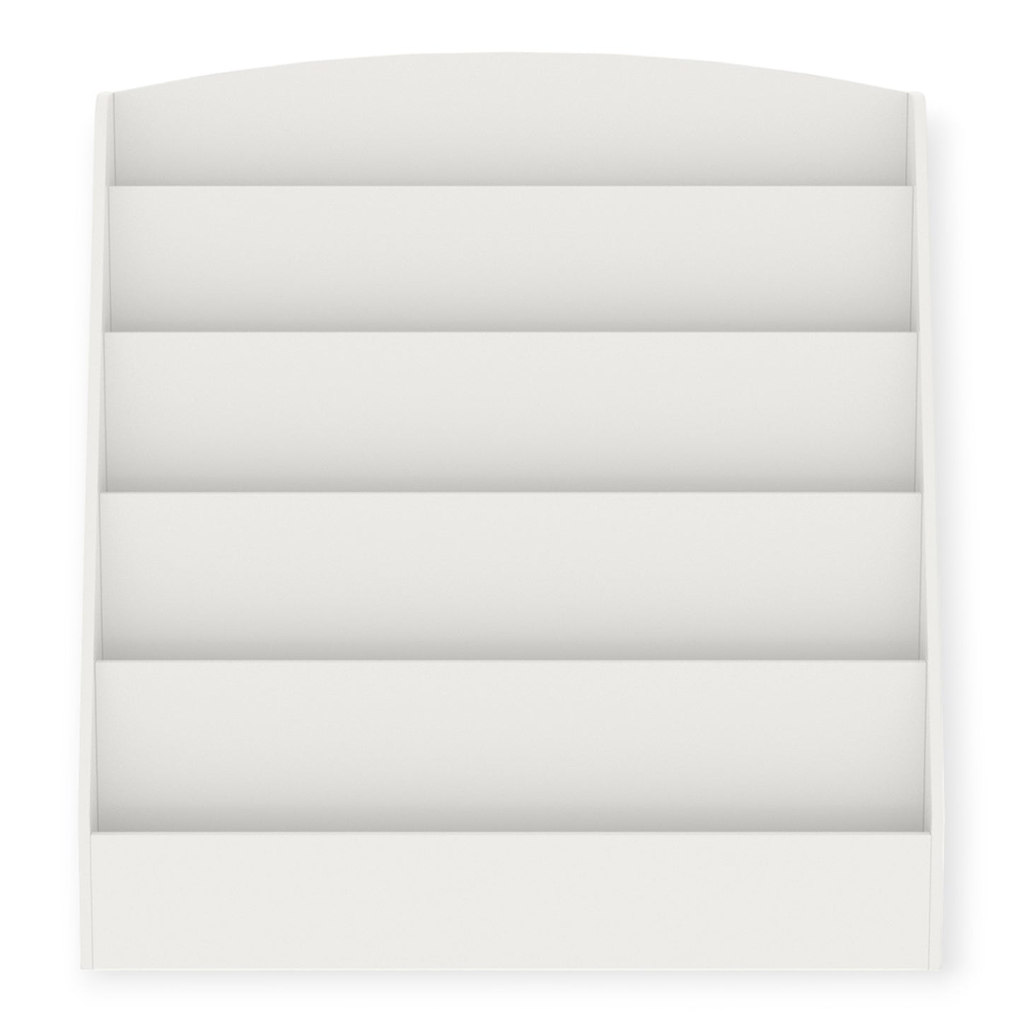 Детска Етажерка GINGER HOME, Органайзер с Рафтове за Книжки и Списания, Дървена, Бяла, 80х30х80 см.