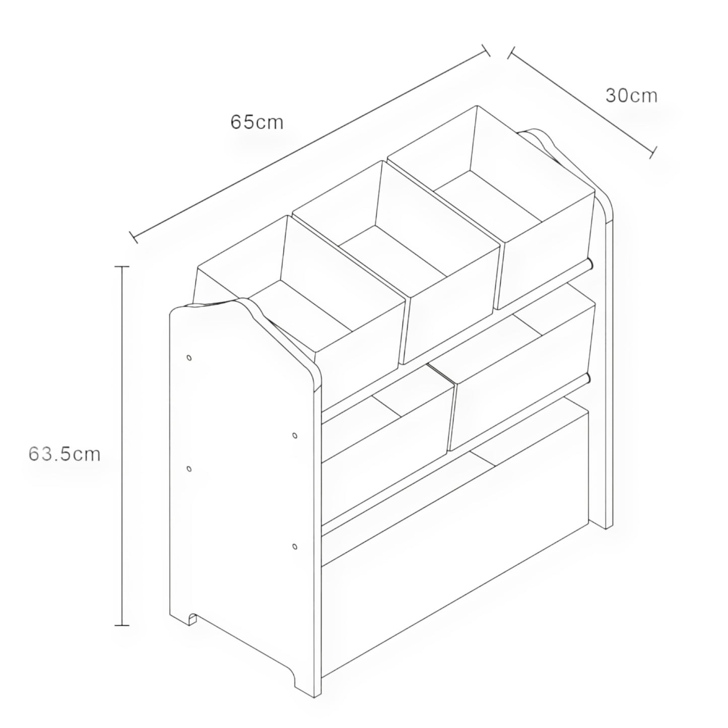 Детска Етажерка GINGER HOME, Органайзер за Играчки с Кутии за Съхранение DINOSAUR