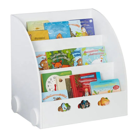 GINGER HOME Libreria per bambini con 3 scomparti per riporre i libri, nuvola, bianco