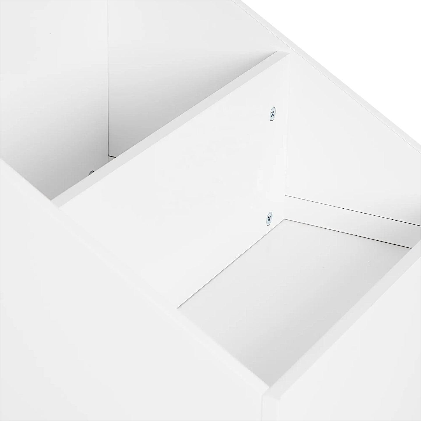 Libreria per bambini per giocattoli e libri GINGER HOME, Casetta con ripiani e tavolo da disegno, Montessori, Bianco, 72,5x40x95,8 cm