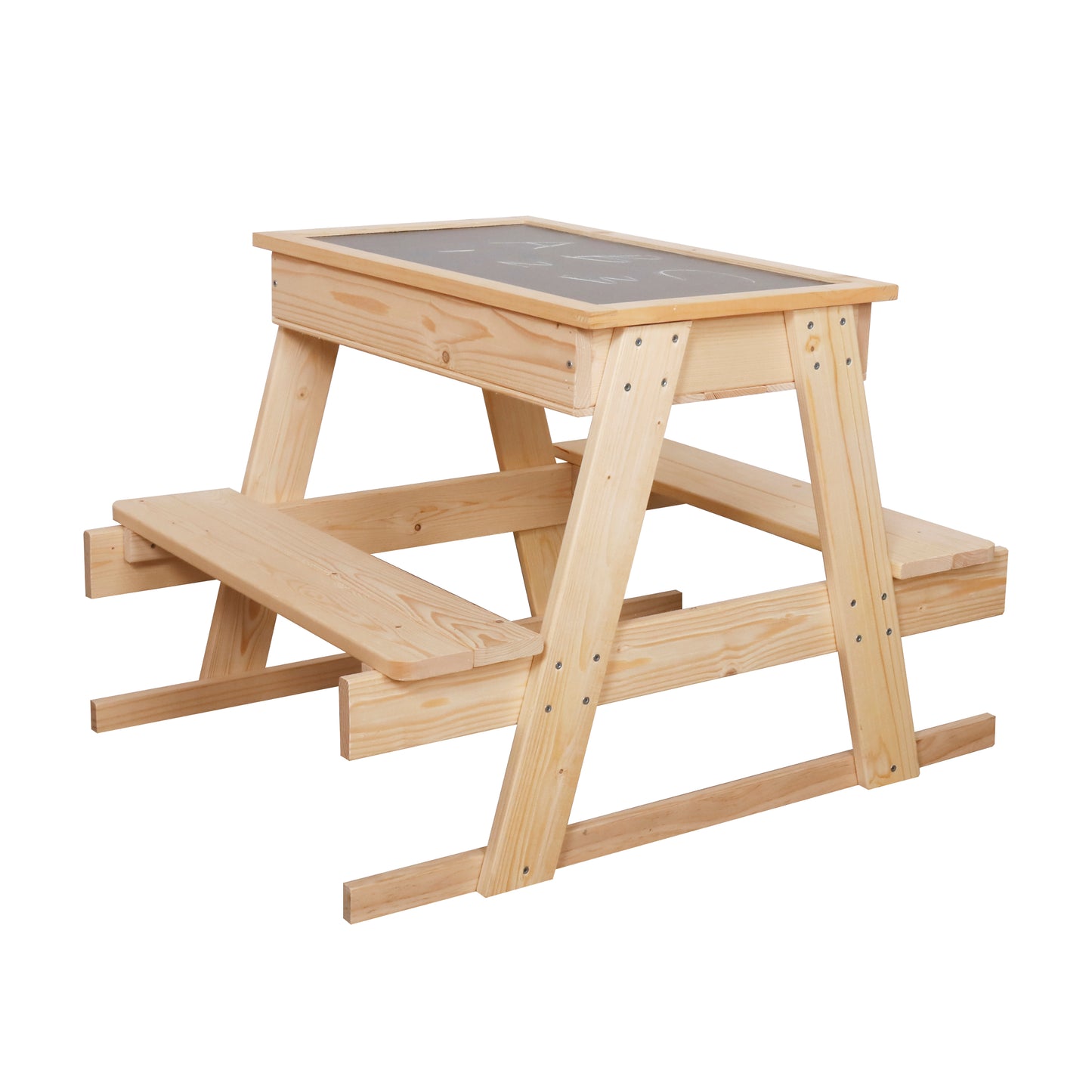 Детска Градинска Маса за Пикник с Черна Дъска и Място за Съхранение Ginger Home