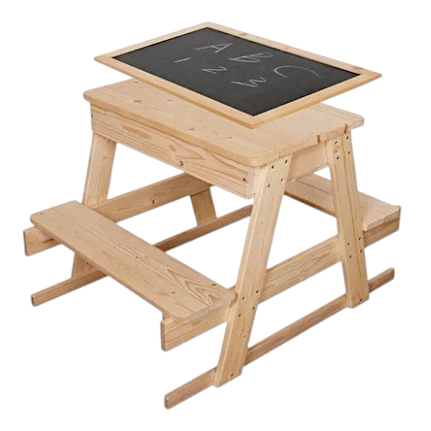 Детска Градинска Маса за Пикник с Черна Дъска и Място за Съхранение Ginger Home