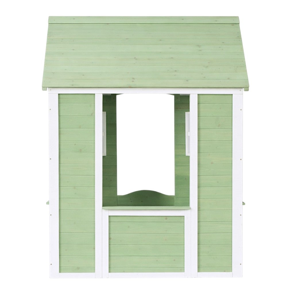 Детска дървена къщичка за игра с отворен дизайн, подходяща за ролеви игри