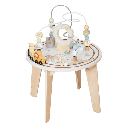Tavolo didattico in legno per bambini con labirinto e perline GINGER HOME, 40x40x54 cm