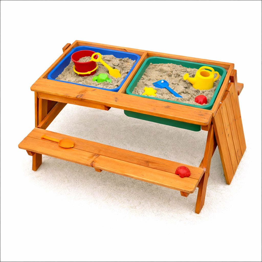 Детска маса с пейки и пясъчник GINGER HOME – изглед отгоре