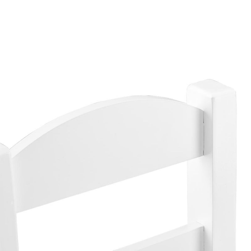 Детска Маса с 4 Столчета GINGER HOME, Дървен Комплект за Игра и Учение, Бял, 66x56x48 см