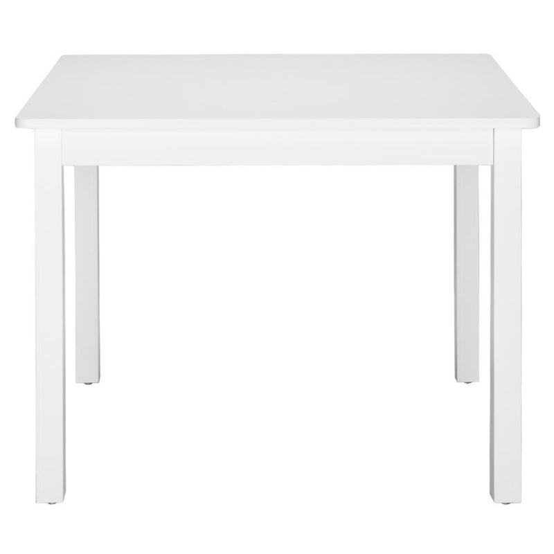 Детска Маса с 4 Столчета GINGER HOME, Дървен Комплект за Игра и Учение, Бял, 66x56x48 см