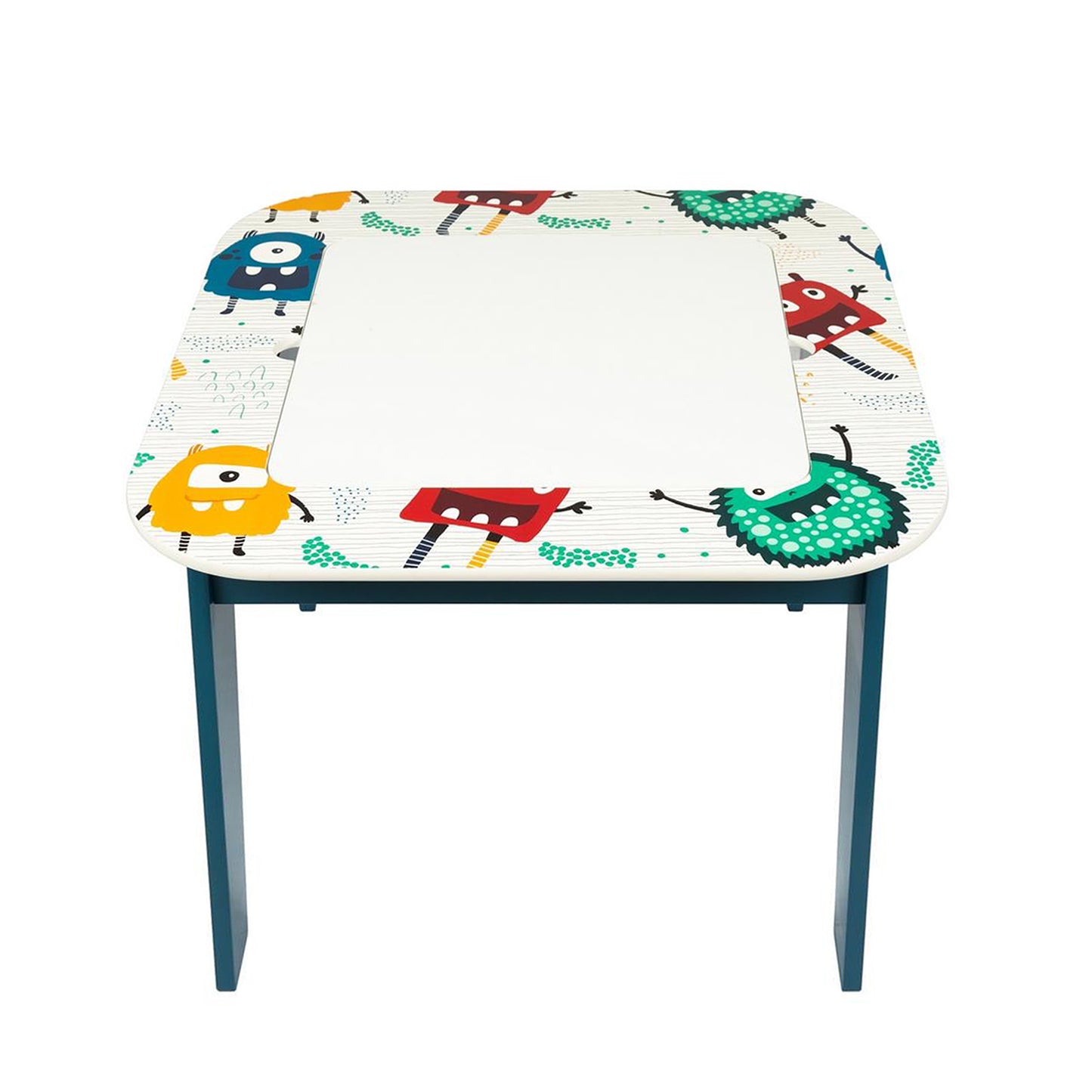 Tavolo per bambini con 2 sedie, bifacciale, per disegnare e impilare i mattoncini LEGO