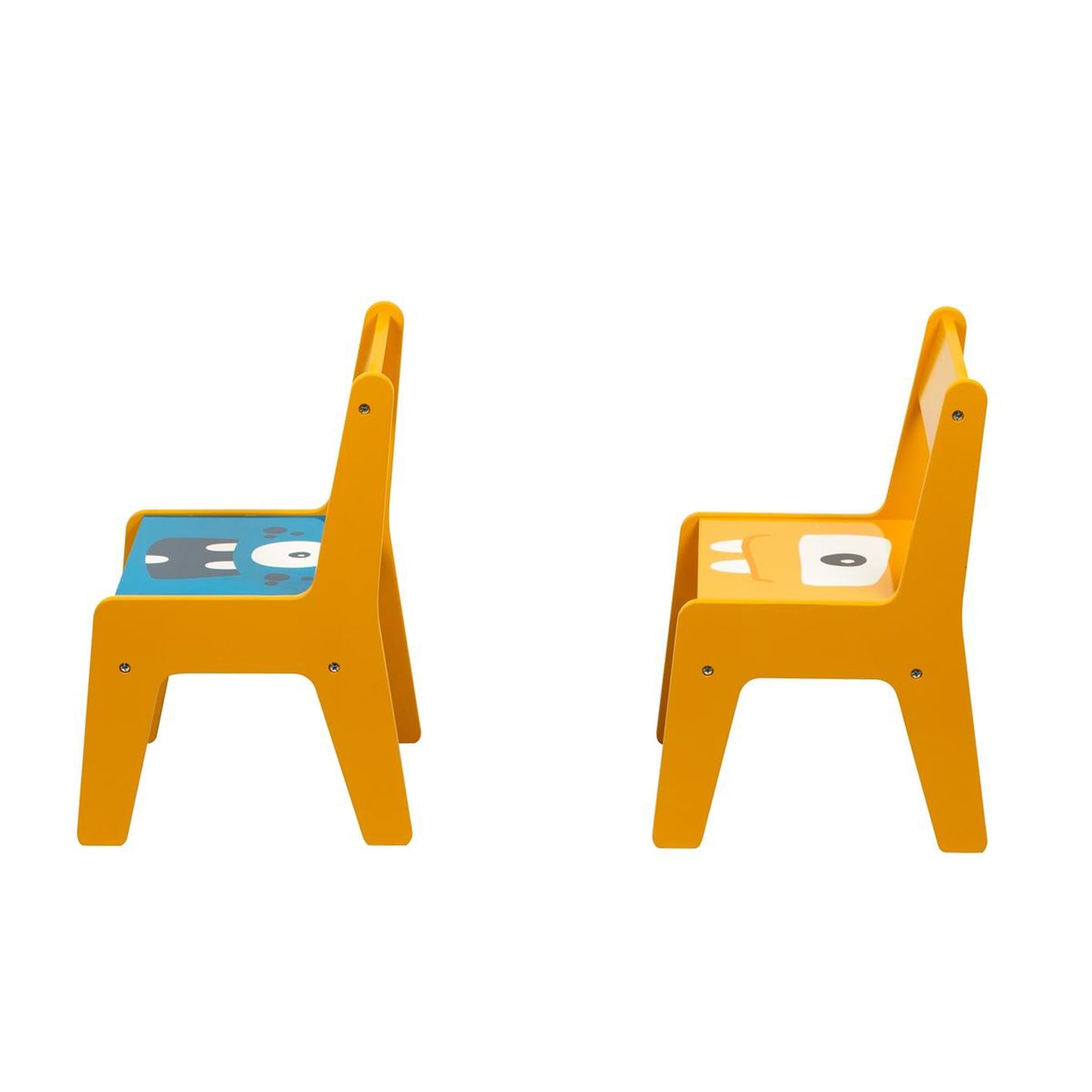 Tavolo per bambini con 2 sedie, bifacciale, per disegnare e impilare i mattoncini LEGO