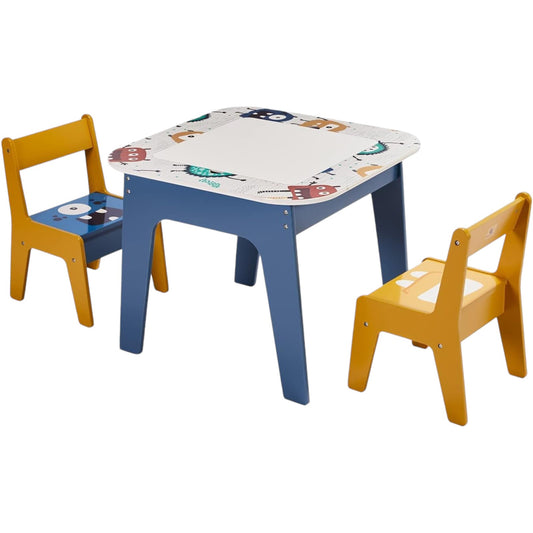 Children's set table for stacking LEGO-type constructors with 2 chairs - GHOSTS