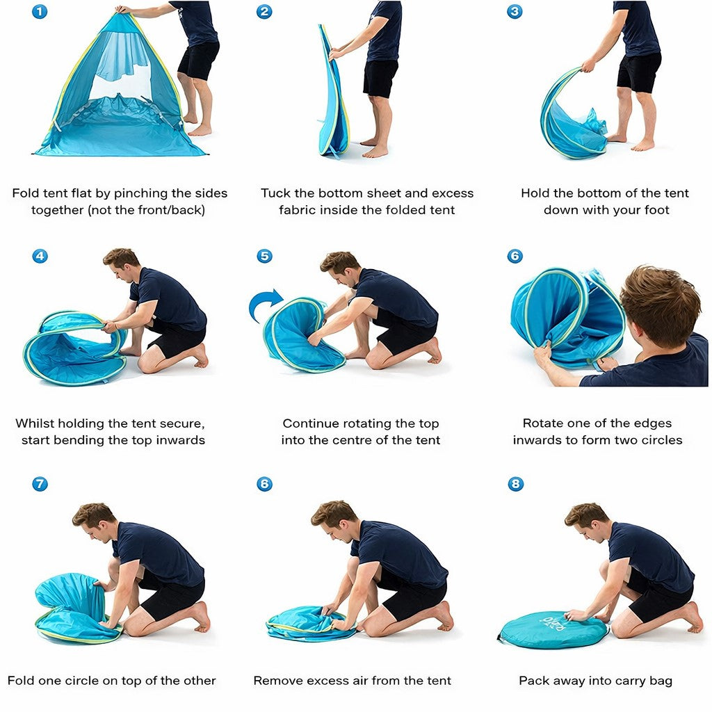 Детска палатка GINGER HOME с лесно сгъване и компактно съхранение