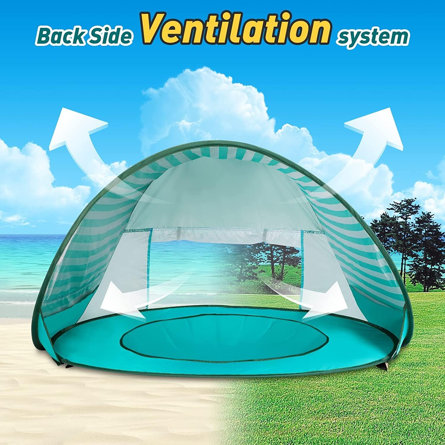Задна вентилационна система на детска pop-up палатка за игра, GINGER HOME