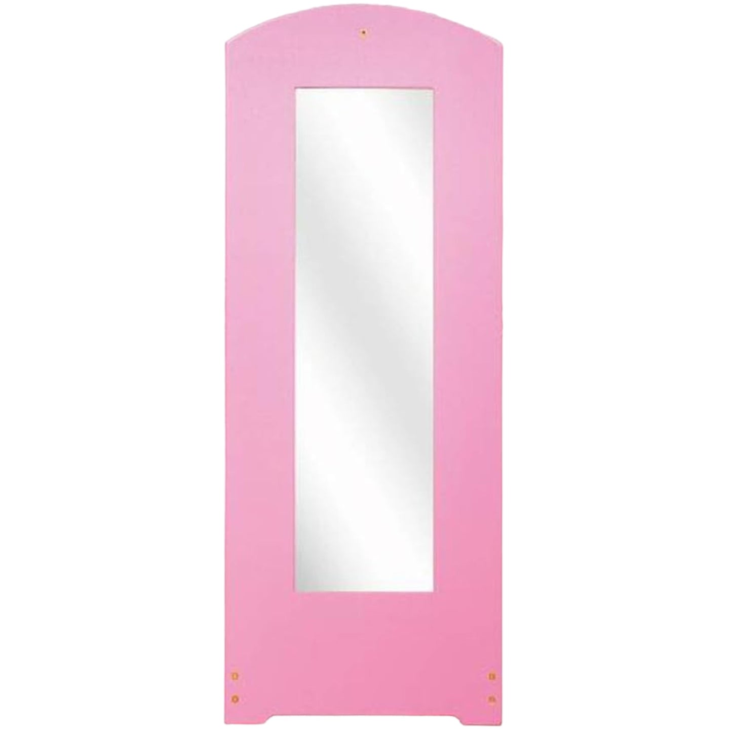 Appendiabiti per bambini con specchio GINGER HOME - Armadio aperto per bambini con ripiani e grucce, rosa, 94x38x100 cm