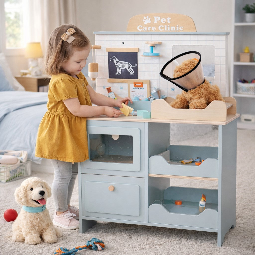 Детска Ветеринарна Клиника с Куче