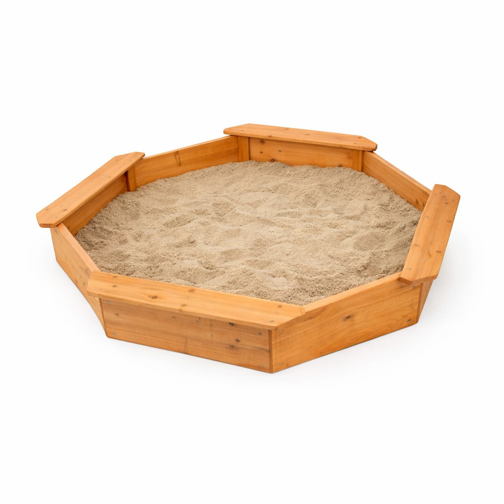 Продуктова снимка на детски дървен пясъчник GINGER HOME с пясък