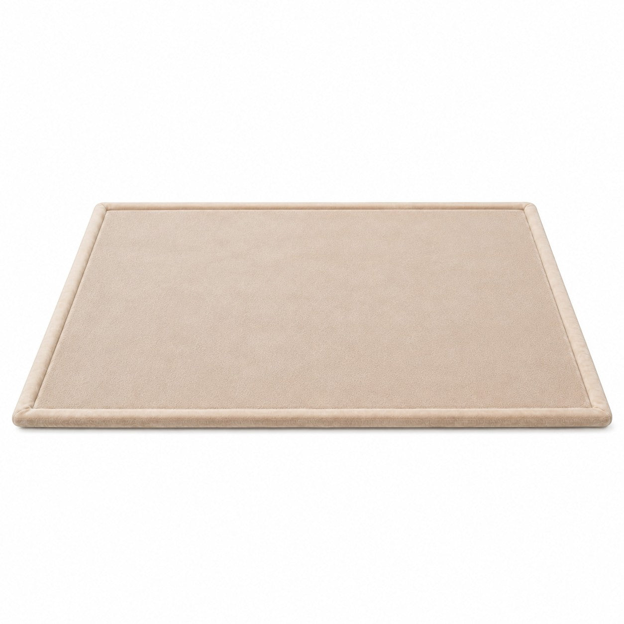 Детски Мемори Килим GINGER HOME LOLLA, 150x200 см, 3,5 см Дебелина, Кадифено Мек Водоустойчив Горен Слой, Мемори Пяна, Противохлъзгаща Основа, Бежов