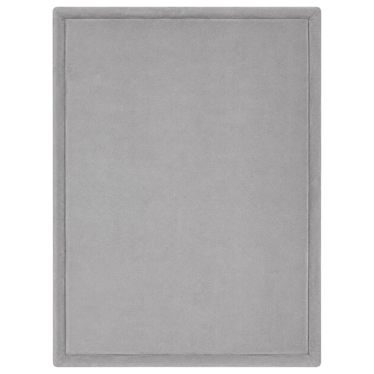 Детски Мемори Килим GINGER HOME LOLLA, 150x200 см, 3,5 см Дебелина, Кадифено Мек Водоустойчив Горен Слой, Мемори Пяна, Противохлъзгаща Основа, Сив
