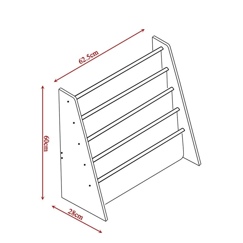 Scaffale per libri e giocattoli per bambini, organizer per riporre oggetti, biblioteca - COLORS 