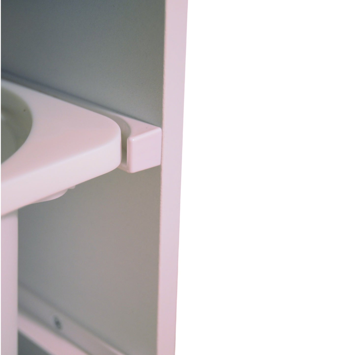 GINGER HOME Mobiletto per bambini, scaffale porta giocattoli con 4 contenitori, bianco