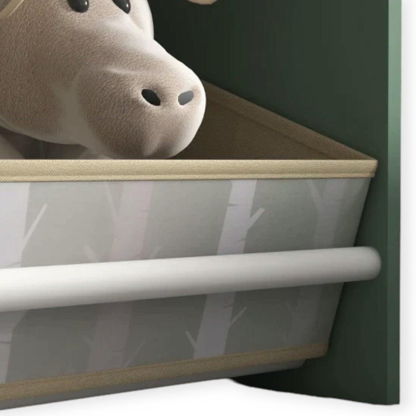 Детски Шкаф GINGER HOME, Етажерказа Играчки и Книжки  с Мече, Черна Дъска за Писане, Къщичка FOREST