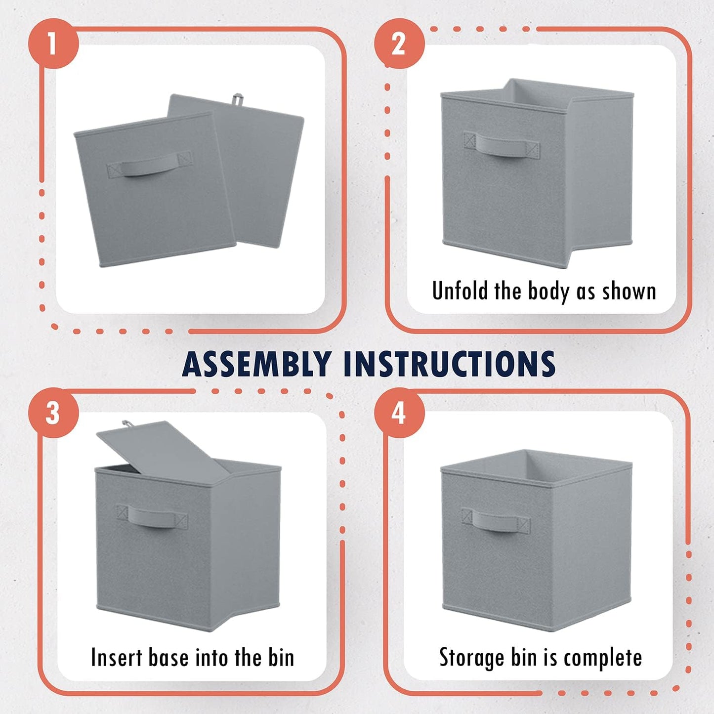 Children's wooden chest of drawers with 6 textile drawers - WHITE/GREY