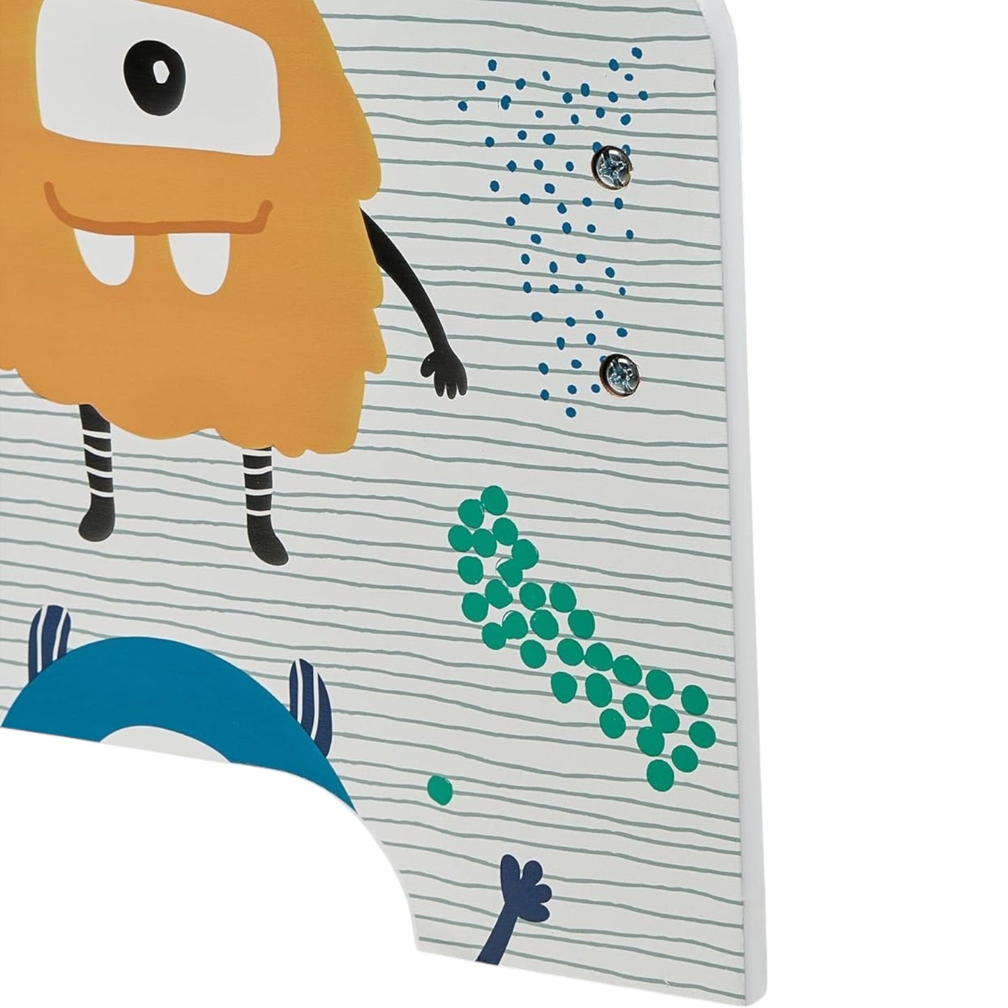 Letto per bambini GINGER HOME 140x70 cm – In legno, con protezione anticaduta, MONSTER, Per bambini dai 18 mesi in su 