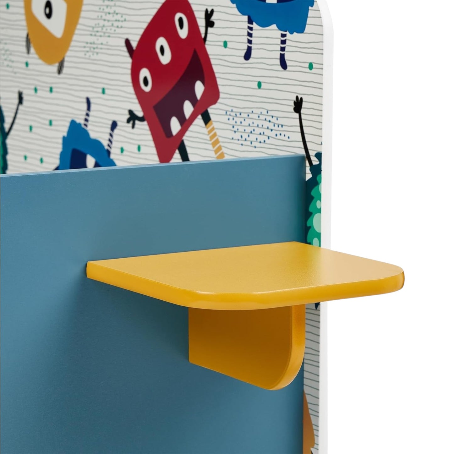 Letto per bambini GINGER HOME 140x70 cm – In legno, con protezione anticaduta, MONSTER, Per bambini dai 18 mesi in su 