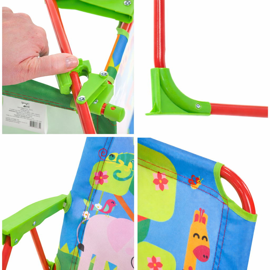 Детско столче с чадър TOFFY – детайл на монтажа на чадъра