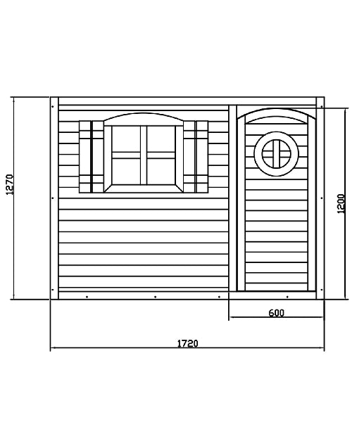 Голяма Дървена Детска Къща с Веранда GINGER HOME, 194x229x210 см, за Игри и Забавления на Открито