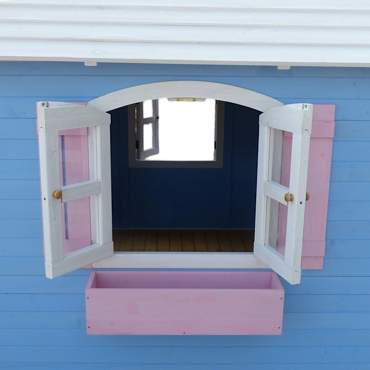 Голяма Дървена Детска Къща с Веранда GINGER HOME, 194x229x210 см, за Игри и Забавления на Открито