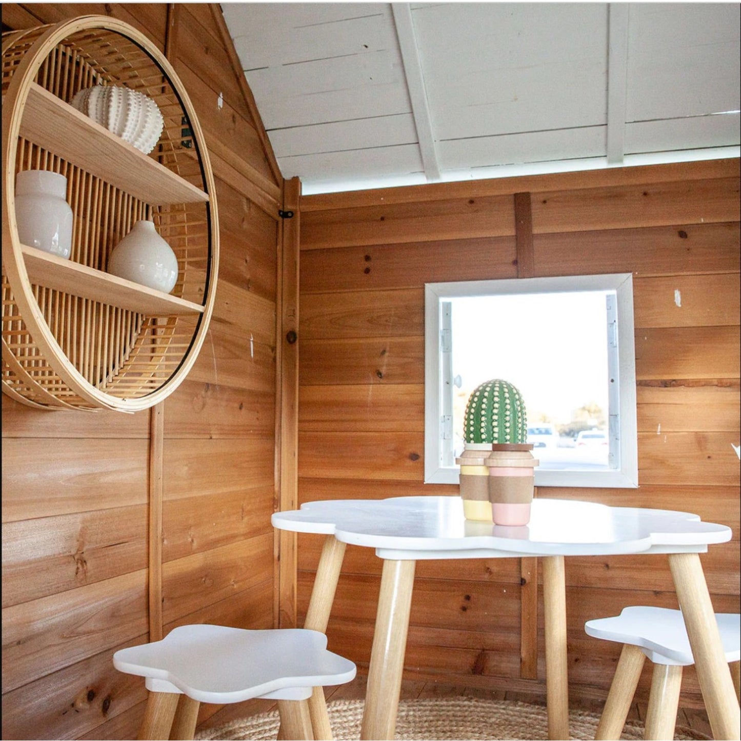 Голяма Детска Къща GINGER HOME с Пясъчник и Пързалка, за Игра на Открито в Двора и Градината, Дървена, 258х271.5х291 см.