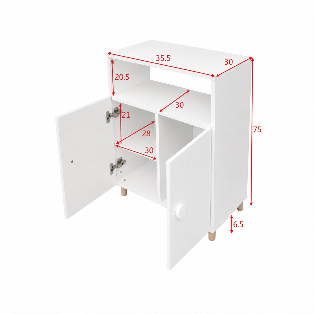 Комплект Детска Стая GINGER HOME CHERRY с Комбинирано Легло 90x200 см, Бюро, Скрин, Шкаф и Трикрилен Гардероб, Бяло, Розово и Натурално Дърво